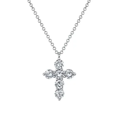 1.10ctw Diamond Cross Necklace