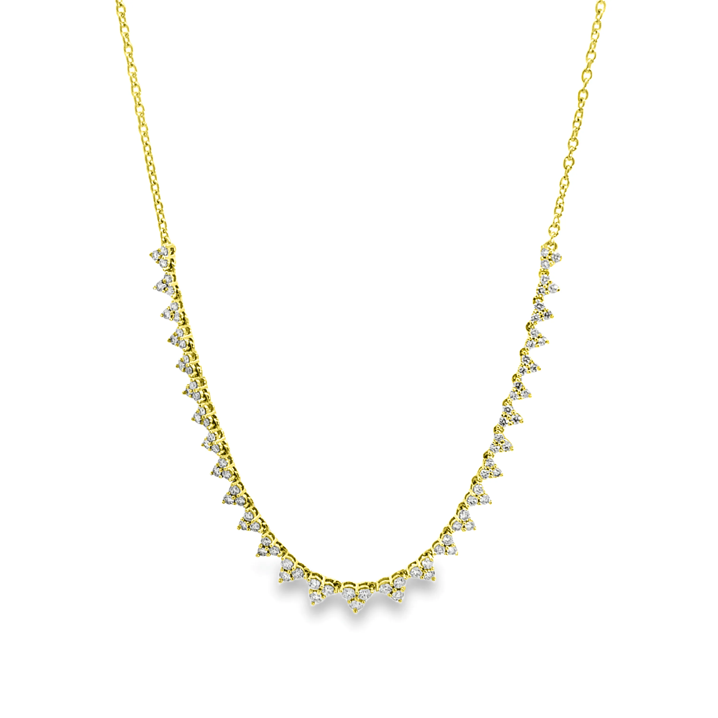 14K Yellow Gold Diamond Necklace