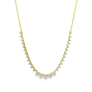 14K Yellow Gold Diamond Necklace