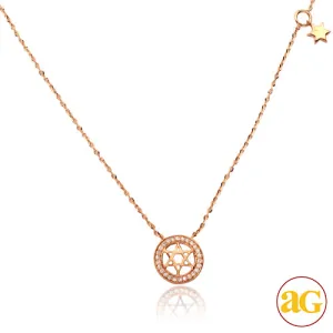 14KR 0.10CTW DIAMOND NECKLACE - STAR OF DAVID WITH