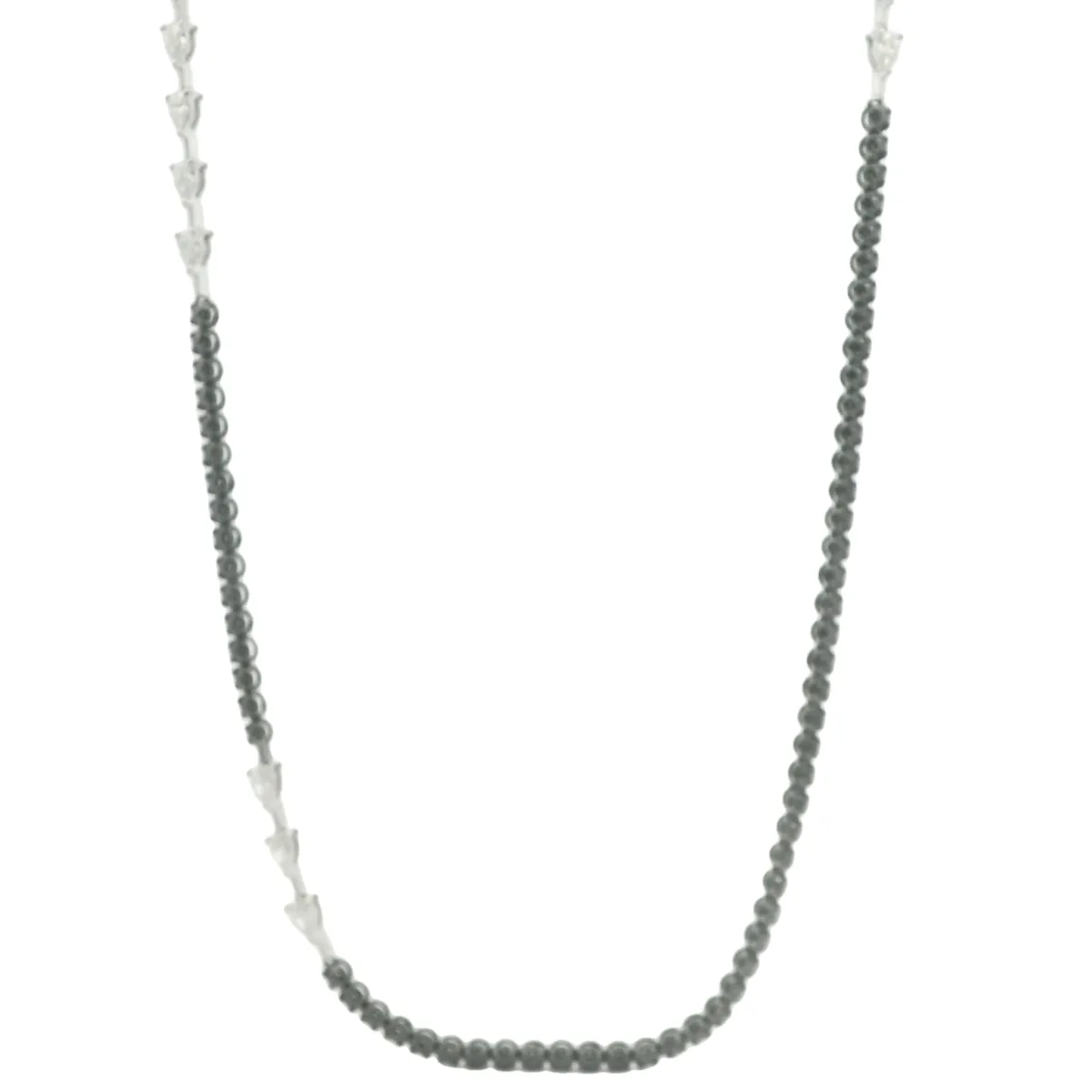 18K White Natural Diamond 30 inch Necklace