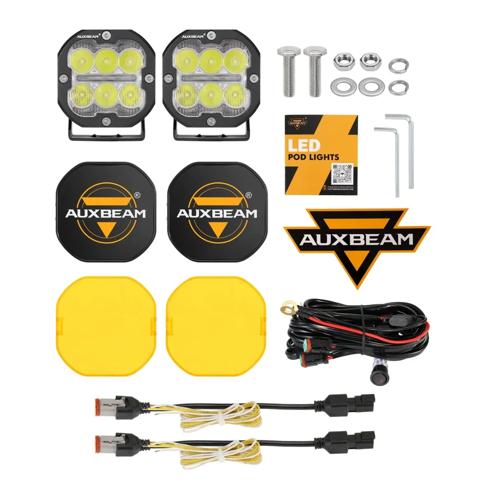 3 Inch 84W LED Combo POD Light Off Road Lights With White & DRL Amber