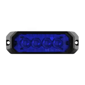 4″ MEDIUM RECTANGULAR HIGH POWER LED STROBE LIGHT, BLUE/BLUE