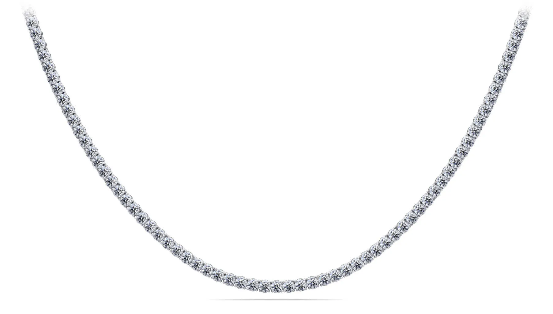 4 Prong Riviera Lab-Grown Diamond Necklace with 29.05 ct.(finished) 4.5mm