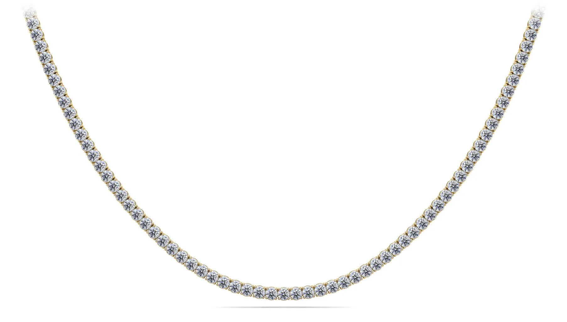 4 Prong Riviera Lab-Grown Diamond Necklace with 29.05 ct.(finished) 4.5mm