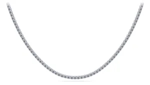 4 Prong Riviera Lab-Grown Diamond Necklace with 29.05 ct.(finished) 4.5mm