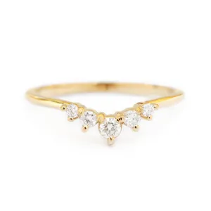 5 Diamonds Stacking Ring  V5 ♥