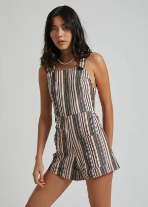 Afends Womens Nyx Stripe - Playsuit - Multi