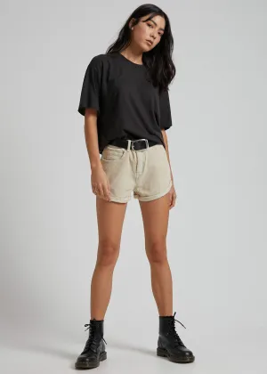 Afends Womens Tyler - Corduroy Short - Macadamia