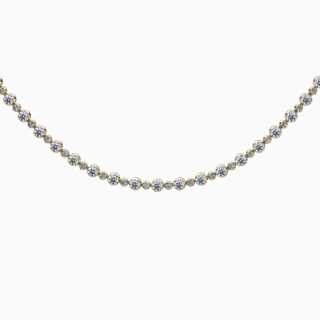 Alternating Diamonds Tennis Necklace