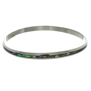 BANGLE ABALONE INLAY BRACELET