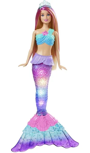 Barbie Dreamtopia Sparkle Lights Mermaid with Blonde & Pink Hair