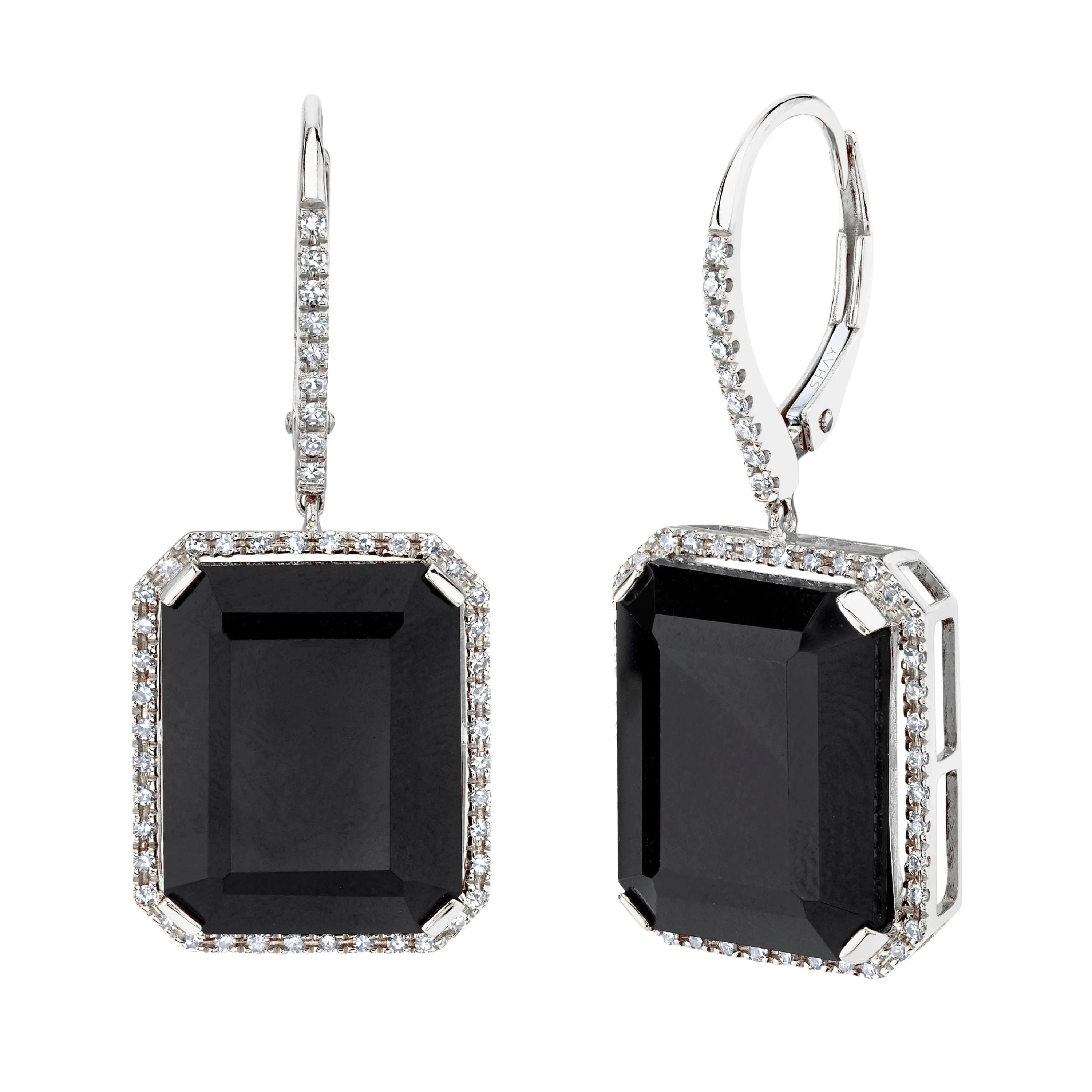 BLACK ONYX PORTRAIT EARRINGS