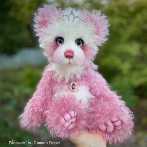 Blossom - 16" Hand-dyed Curlylocks Mohair Artist Bear by Emma's Bears - OOAK