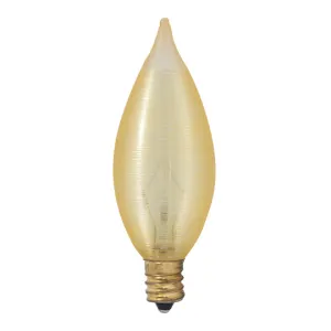 Bulbrite 430125 25C11A C11 Decor Candleabra Light Bulb Amber