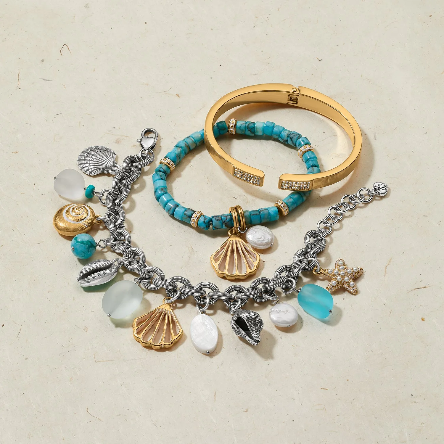 Calypso Shell Charm Bracelet