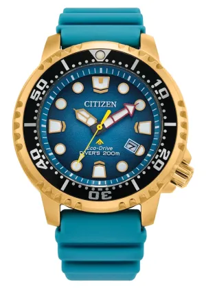 CITIZEN ECO-DRIVE PROMASTER SEA DIVERS TURQUOISE BLUE DIAL BN0162-02X