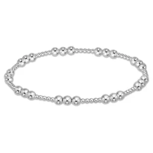 Classic Joy Pattern 4mm Bead Bracelet Sterling