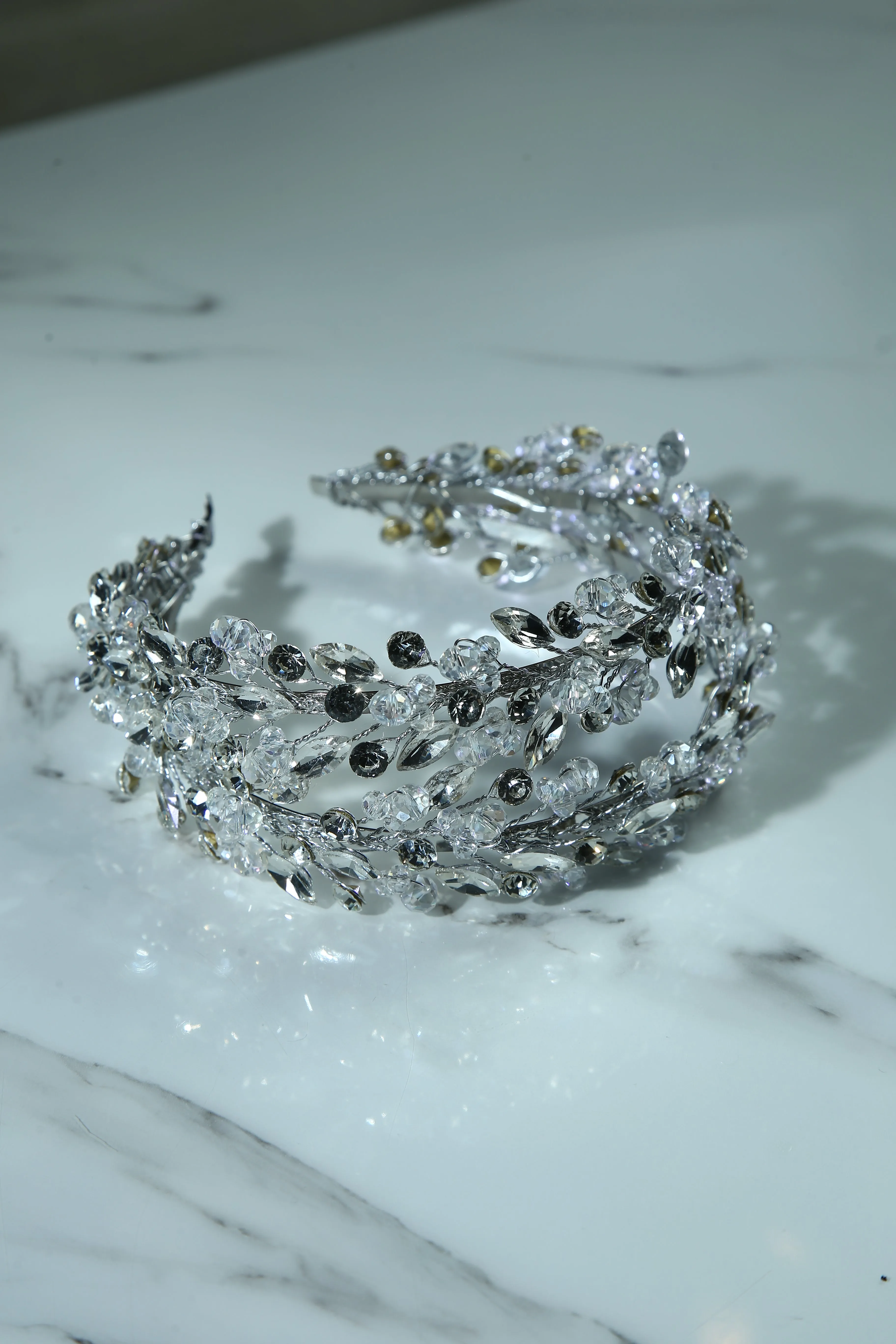 Crystal Elegant Bridal Headband - Handmade