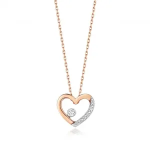 Diamond Jewellery 9ct Gold Diamond Heart Necklace ND126R