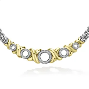 Embrace 18K Gold Diamond Station Necklace