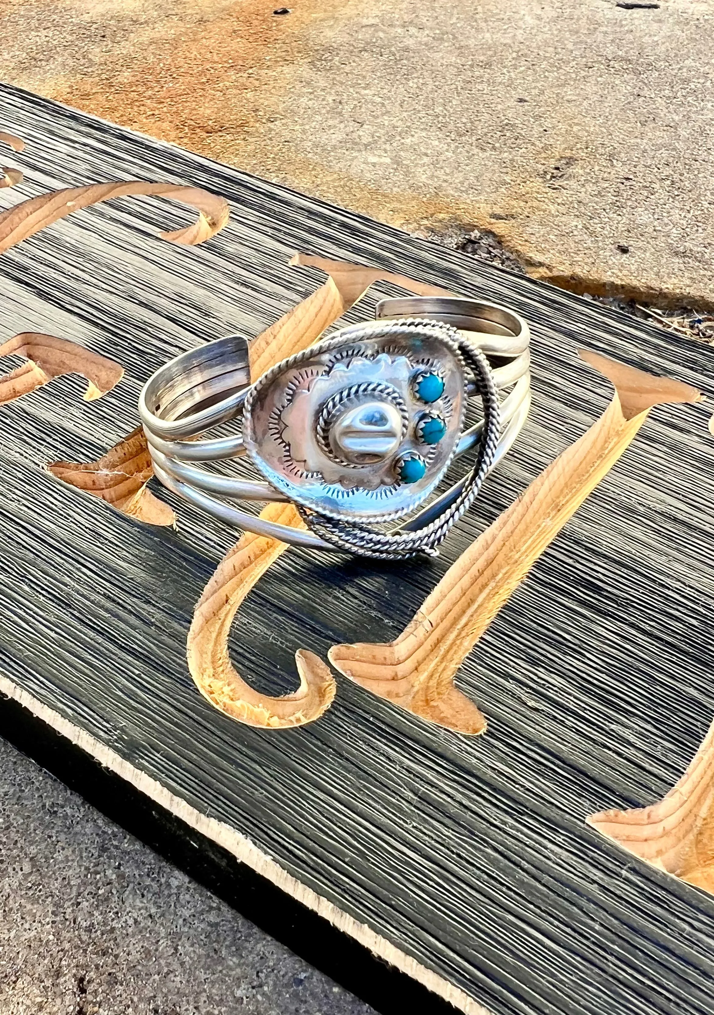 Grace And Grit Sterling Silver Navajo Cuff Bracelet