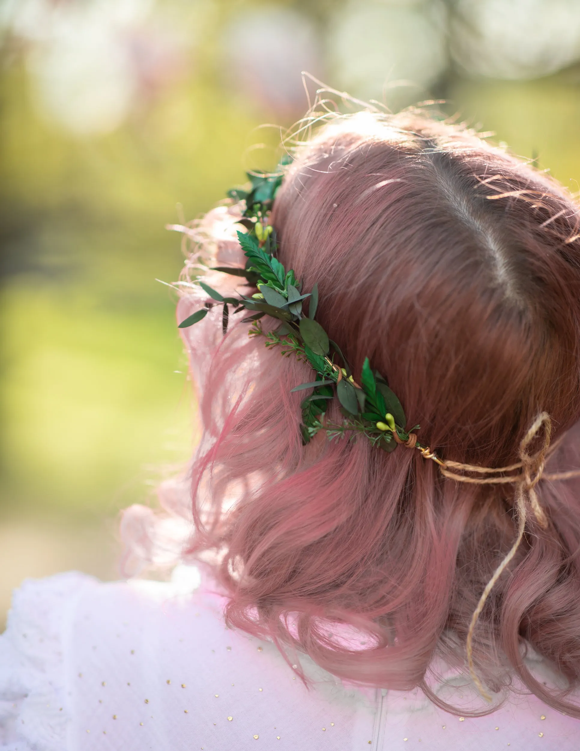 Greenery elf flower crown Wedding tiara Natural bridal elven tiara Wedding 2021 Elegant Glam bride Handmade Fairytale wedding Forest bride