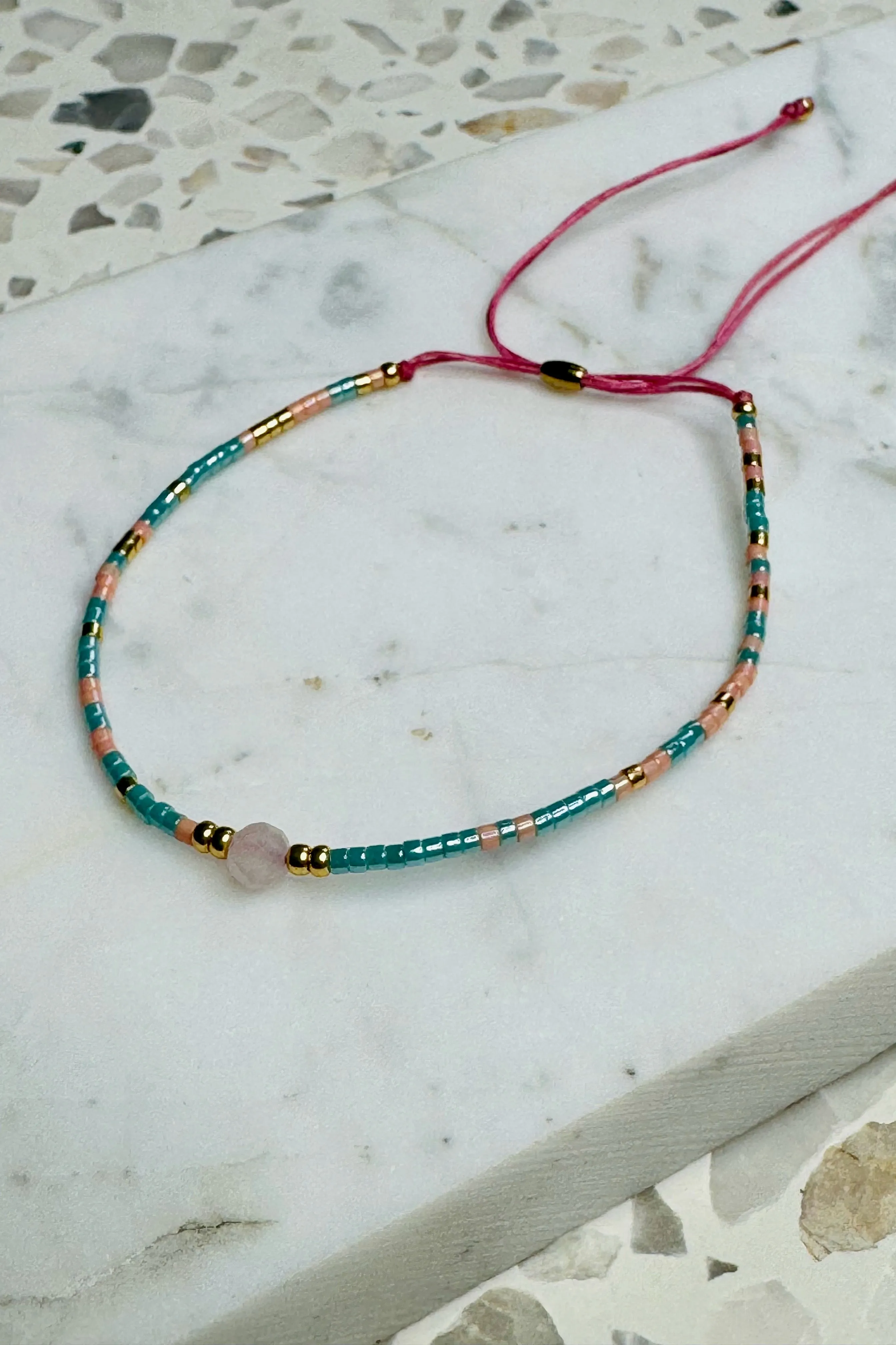 Handmade Glass Bracelet - Aqua/Blue