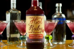 Hot Ruby Cranberry and Citrus Juice Coctail