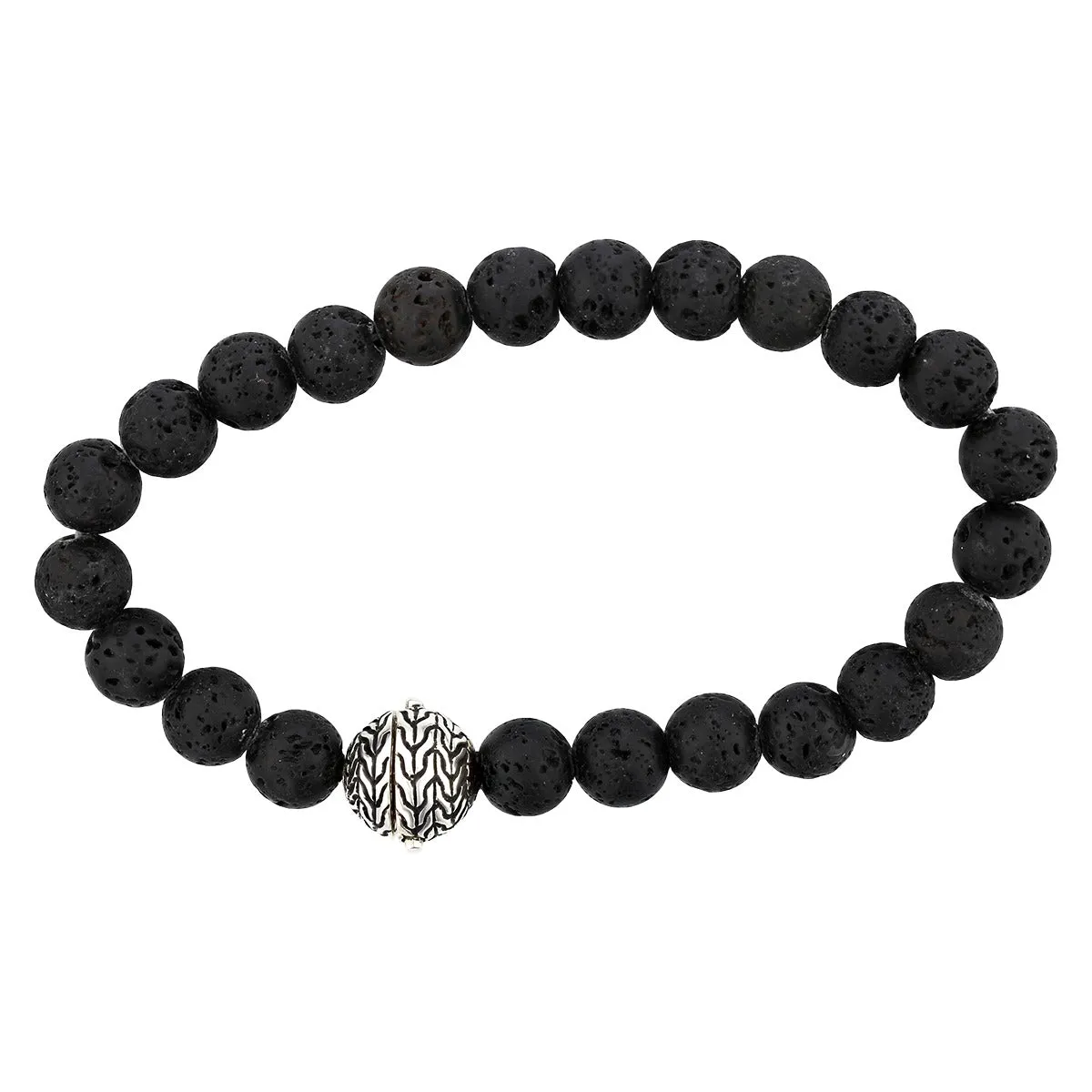 John Hardy Men's Batu Classic Chain Volcanic Bead Bracelet