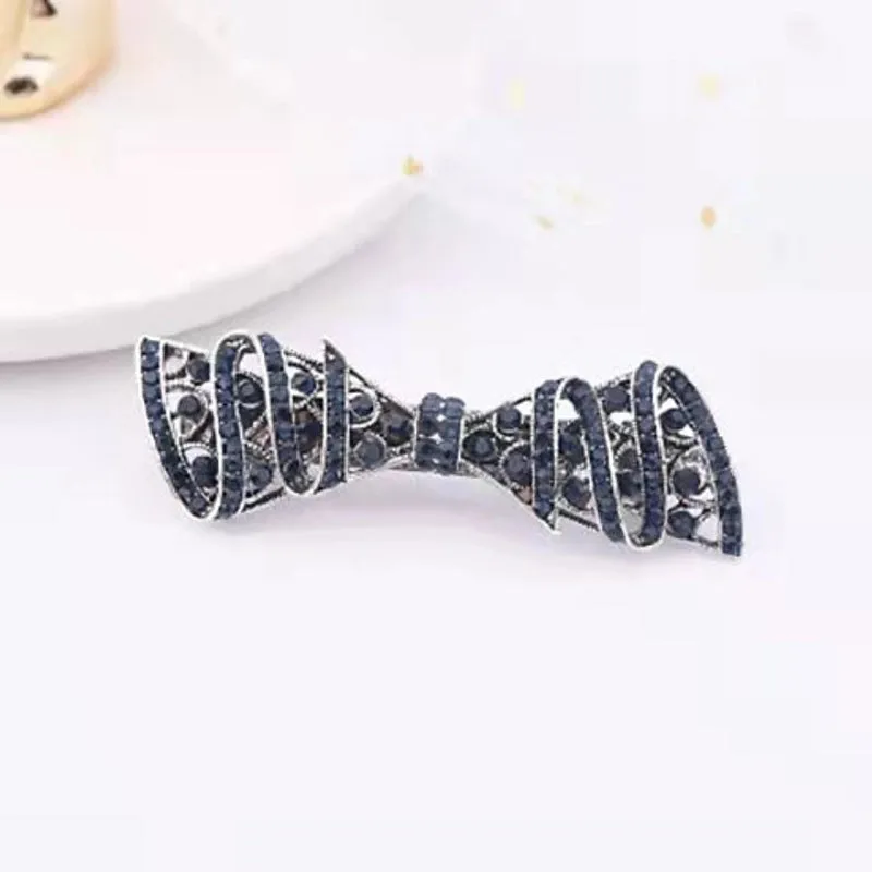 Korean Version Of Hairpin Hairpin Antique Rhinestone Spring Clip Ladies Side Clip Ponytail Clip Top Clip Hairpin Manufacturers Wholesale