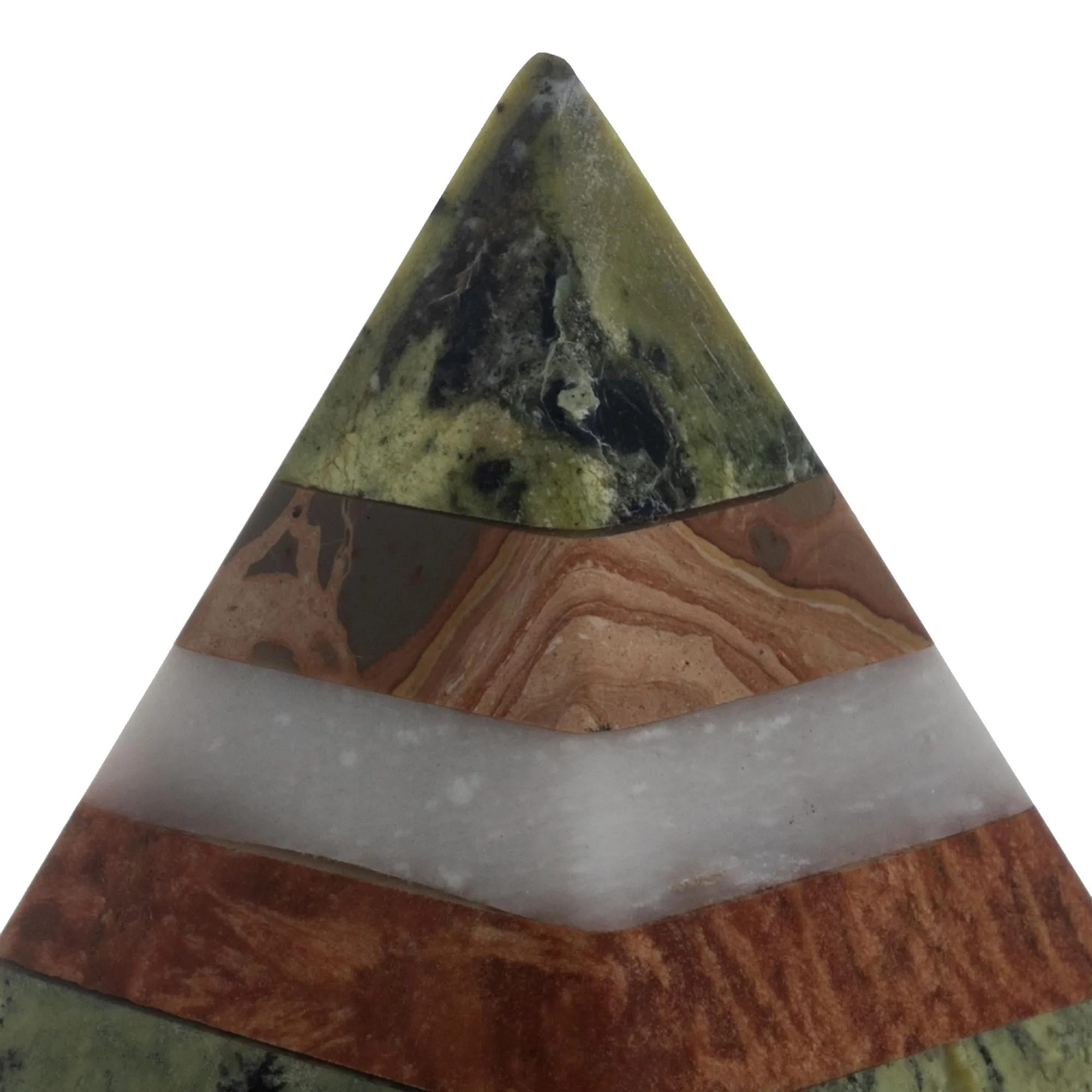 Layered Gemstone Pyramid Sculpture from Peru - Spirit Pyramid | NOVICA