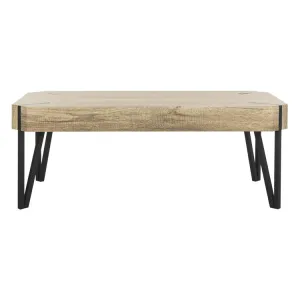 Liann Rustic Mid-Century Wood Top Coffee Table - Multi Brown