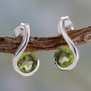 Lime Droplet Women's Peridot Jewelry from India