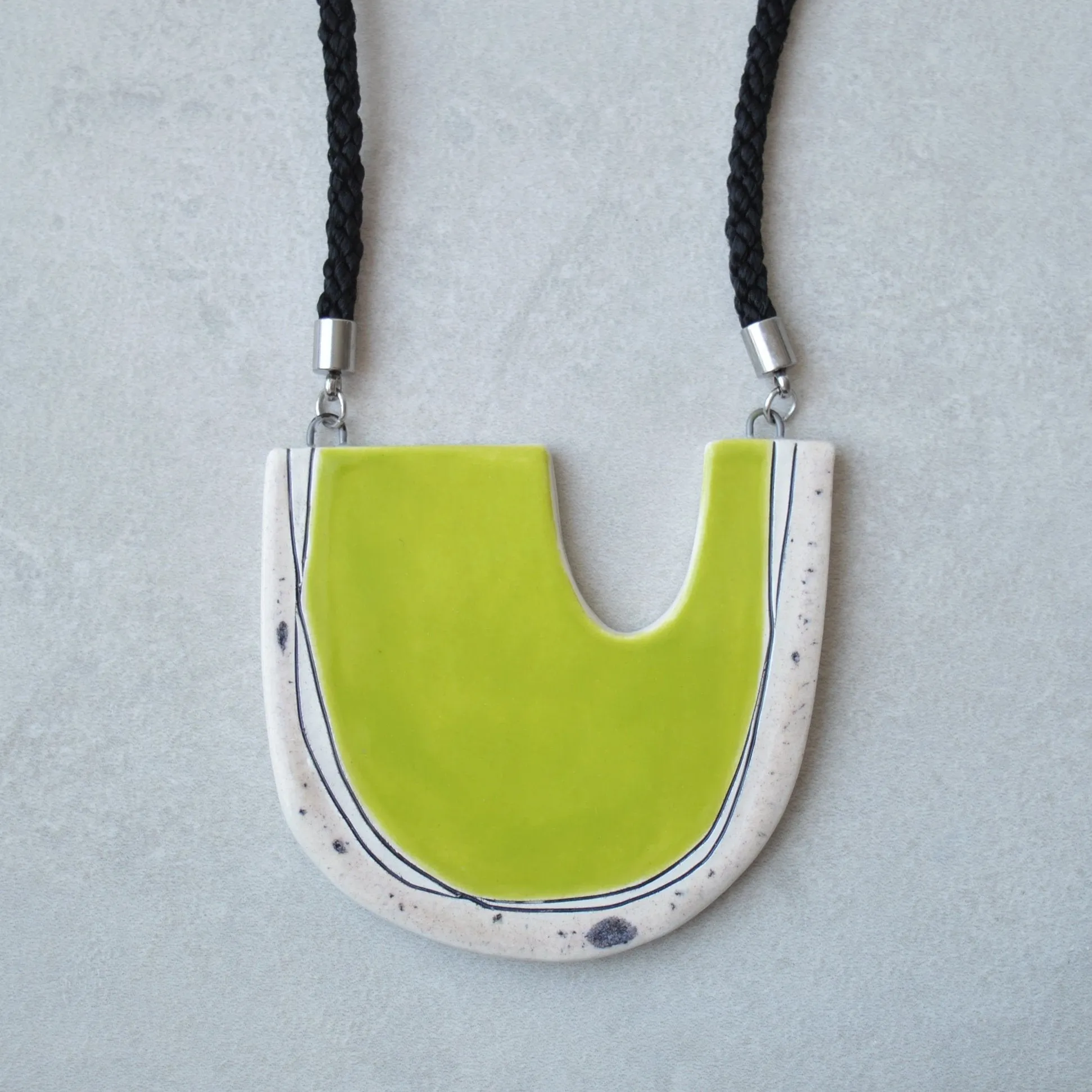 Lime green statement necklace