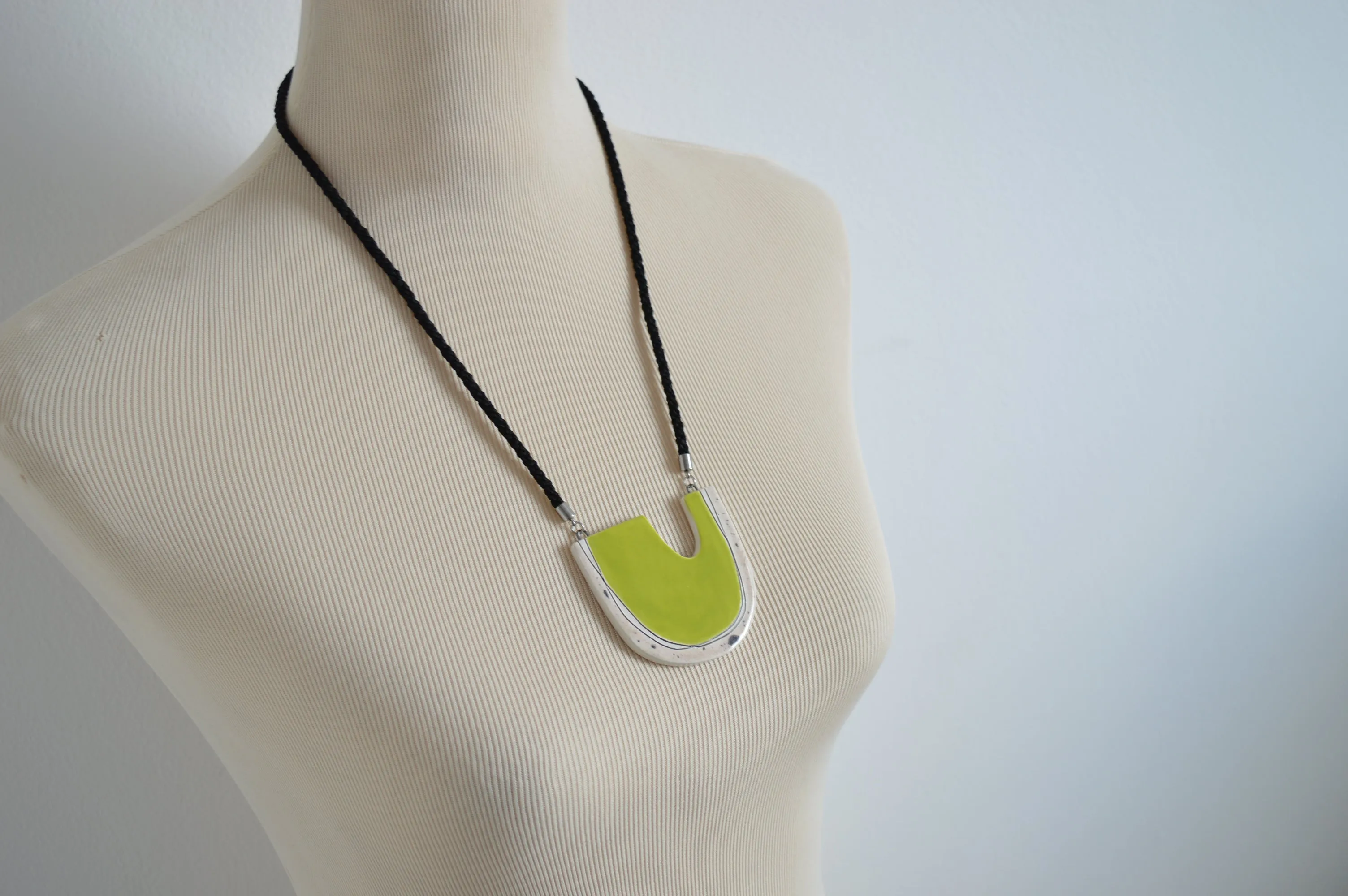 Lime green statement necklace