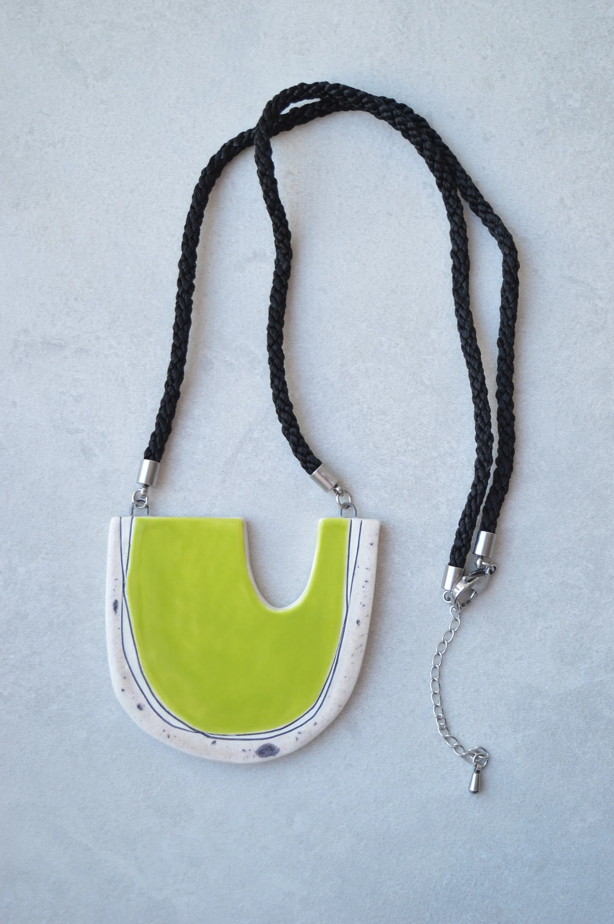 Lime green statement necklace