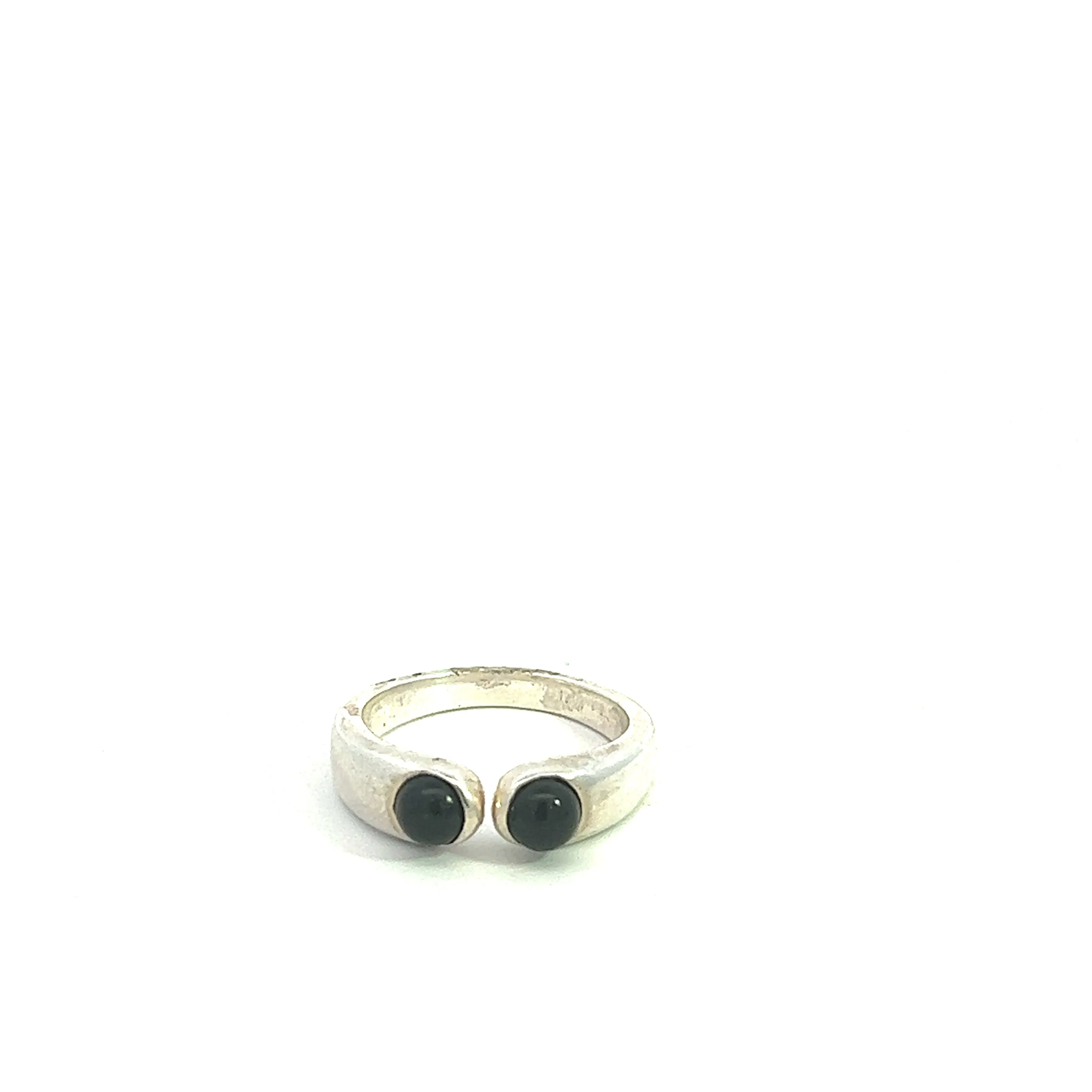 Margot Black Onyx Ring, Sterling Silver