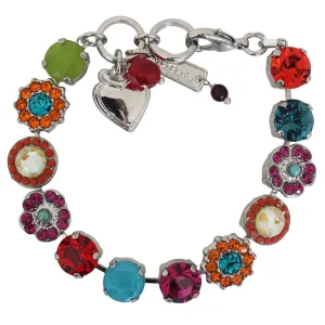 Mariana "Masai" Silver Plated Lovable Mixed Element Crystal Bracelet, 4045/1 M1077