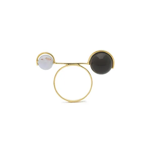 Modern Stick Ring Onyx