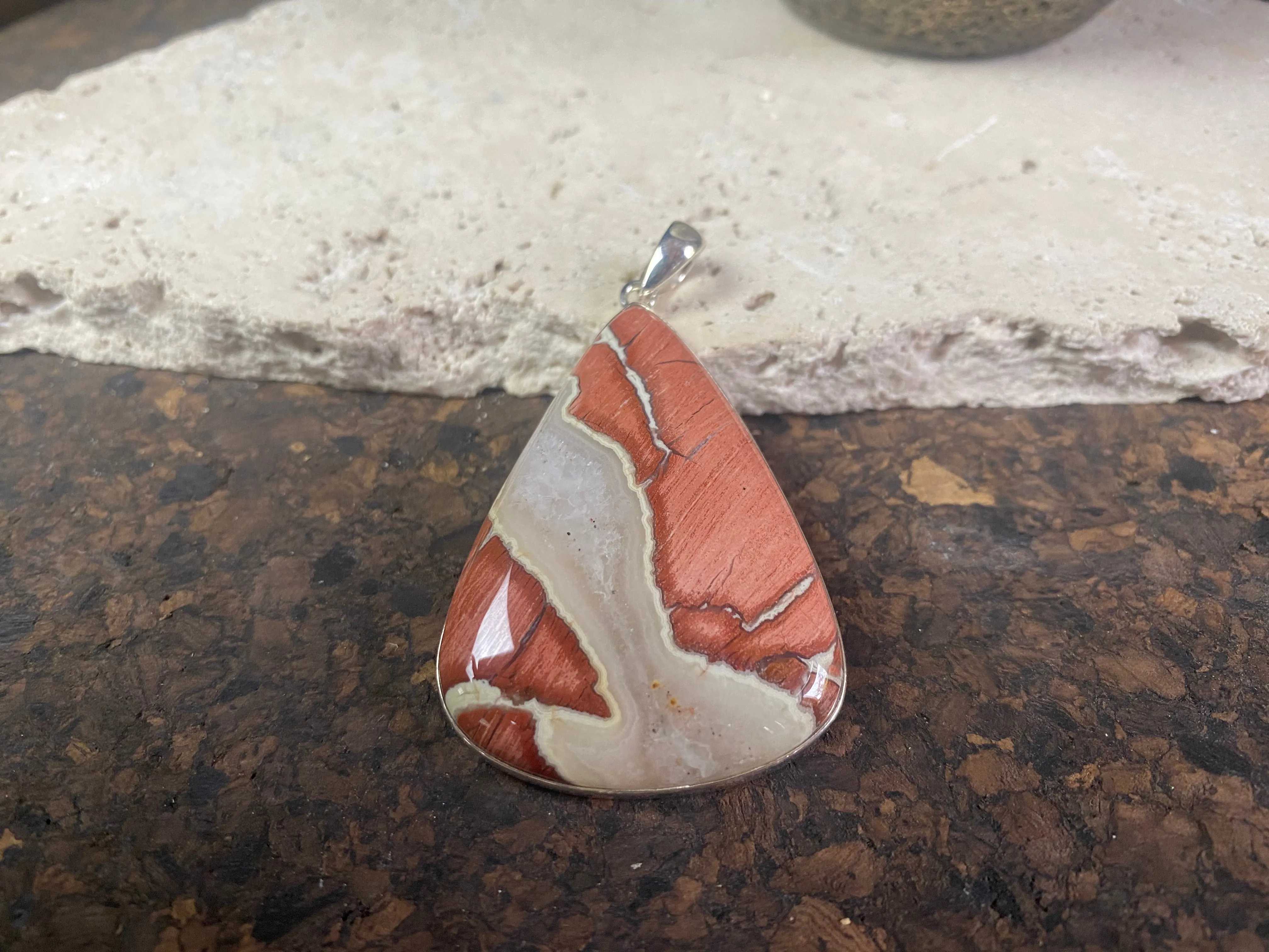 Moonstone & Jasper Pendant