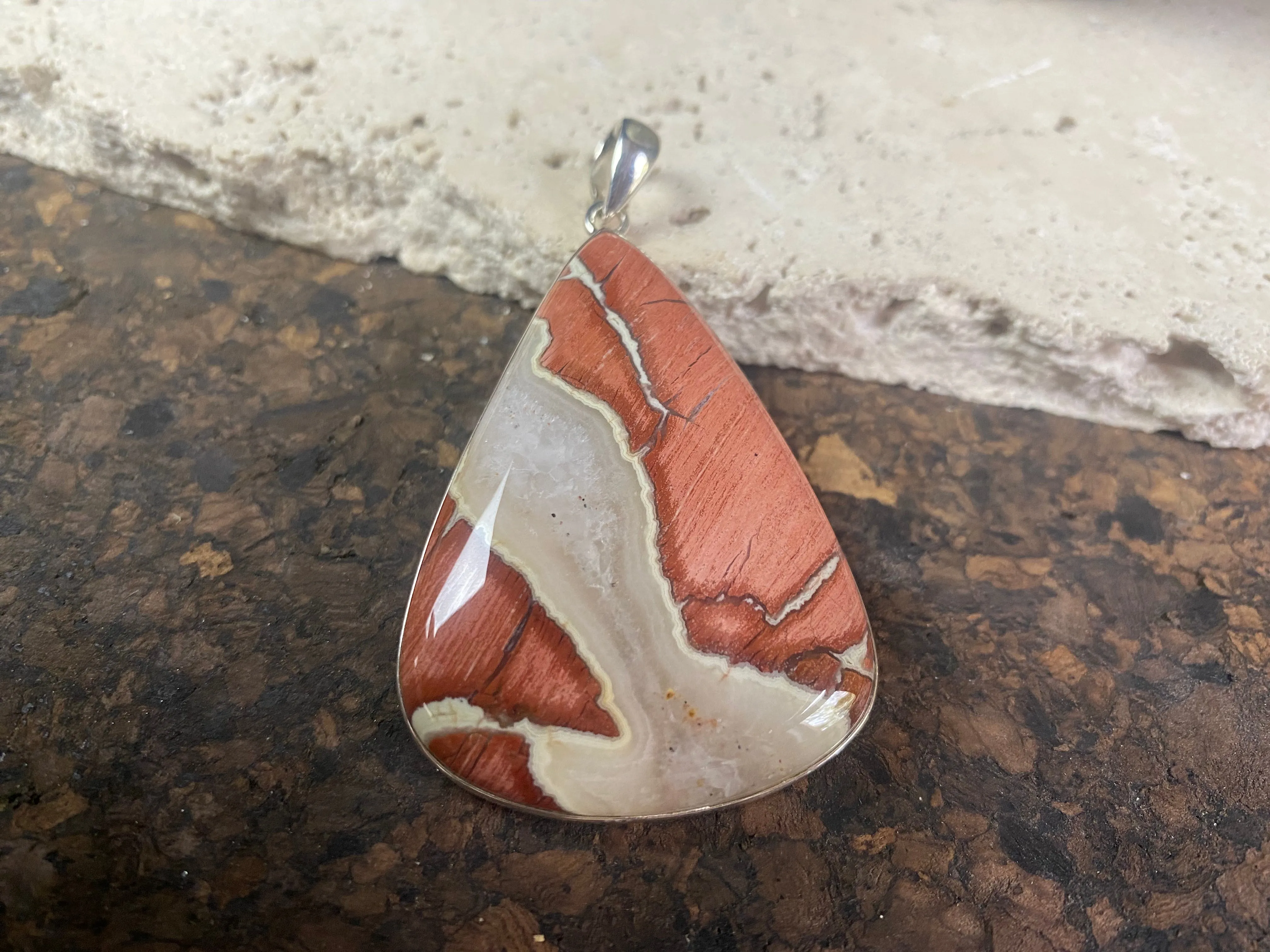 Moonstone & Jasper Pendant