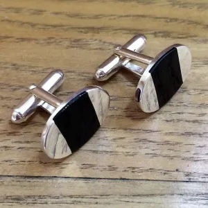 Onyx Oval Cufflinks - VCFL141