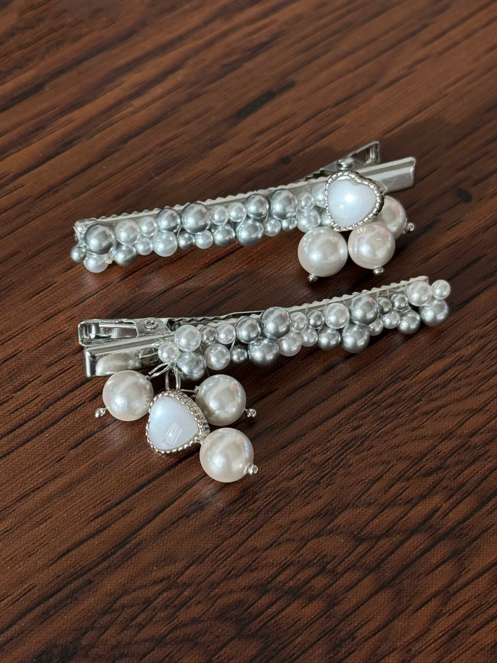 [Pacific Position] Moonlight Mother Glass Pearls Hairpin Set