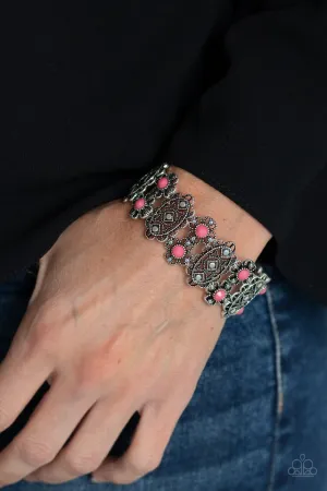 Paparazzi Bracelet ~ Majestic Gardens - Pink