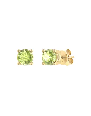 Peridot Earrings - 10ct Yellow Gold Peridot Stud Earrings - 788143