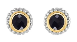 Phillip Gavriel Sterling/18K Onyx Earrings