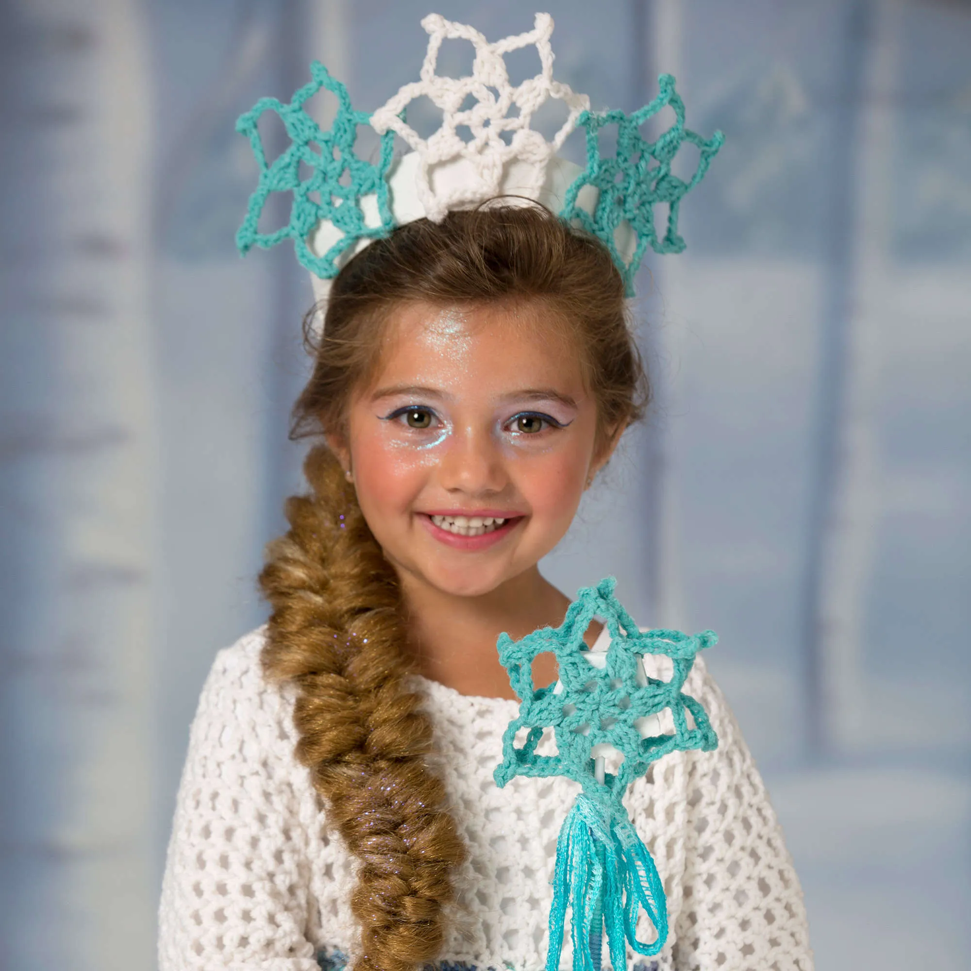 Red Heart Crochet Snow Princess Tiara & Wand