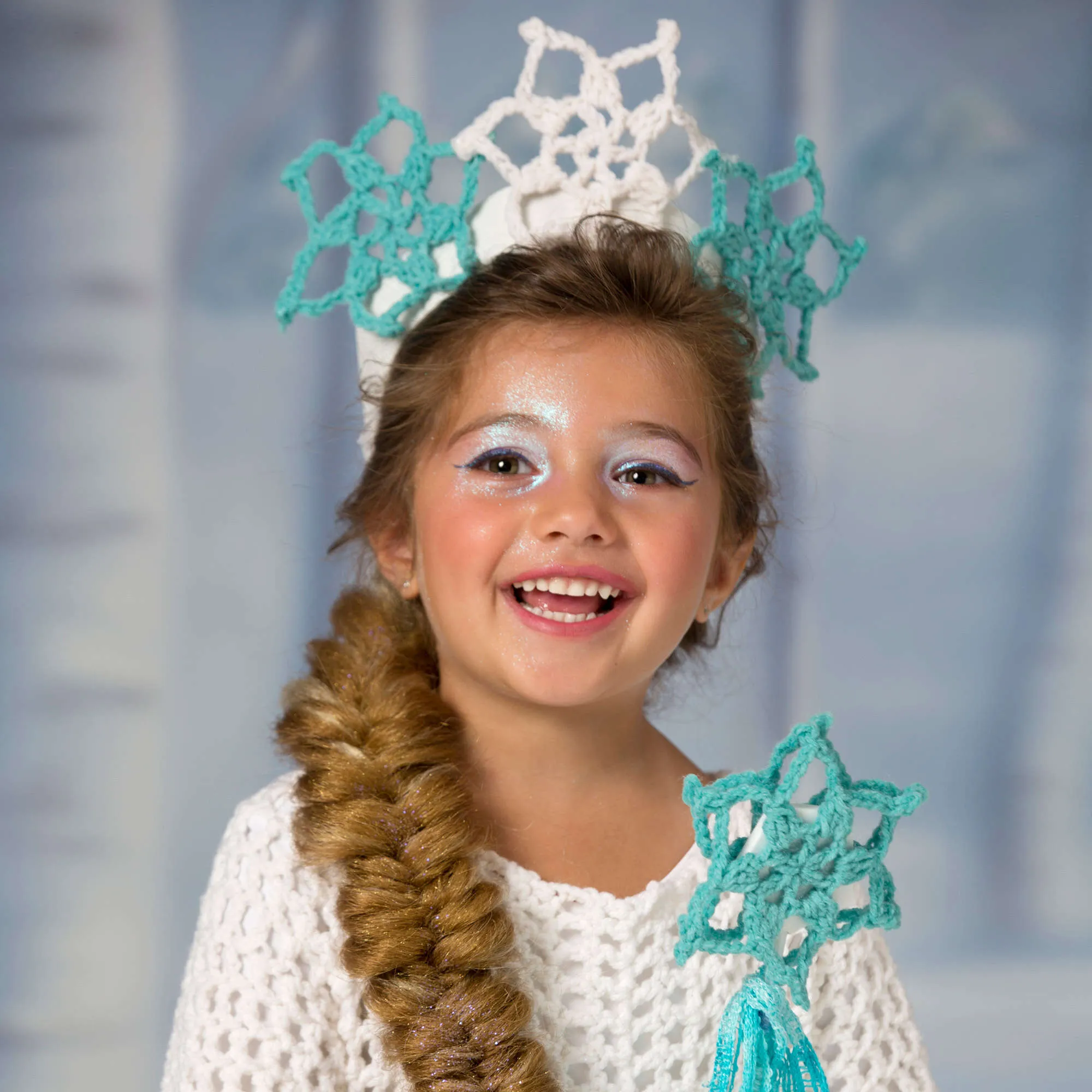 Red Heart Crochet Snow Princess Tiara & Wand