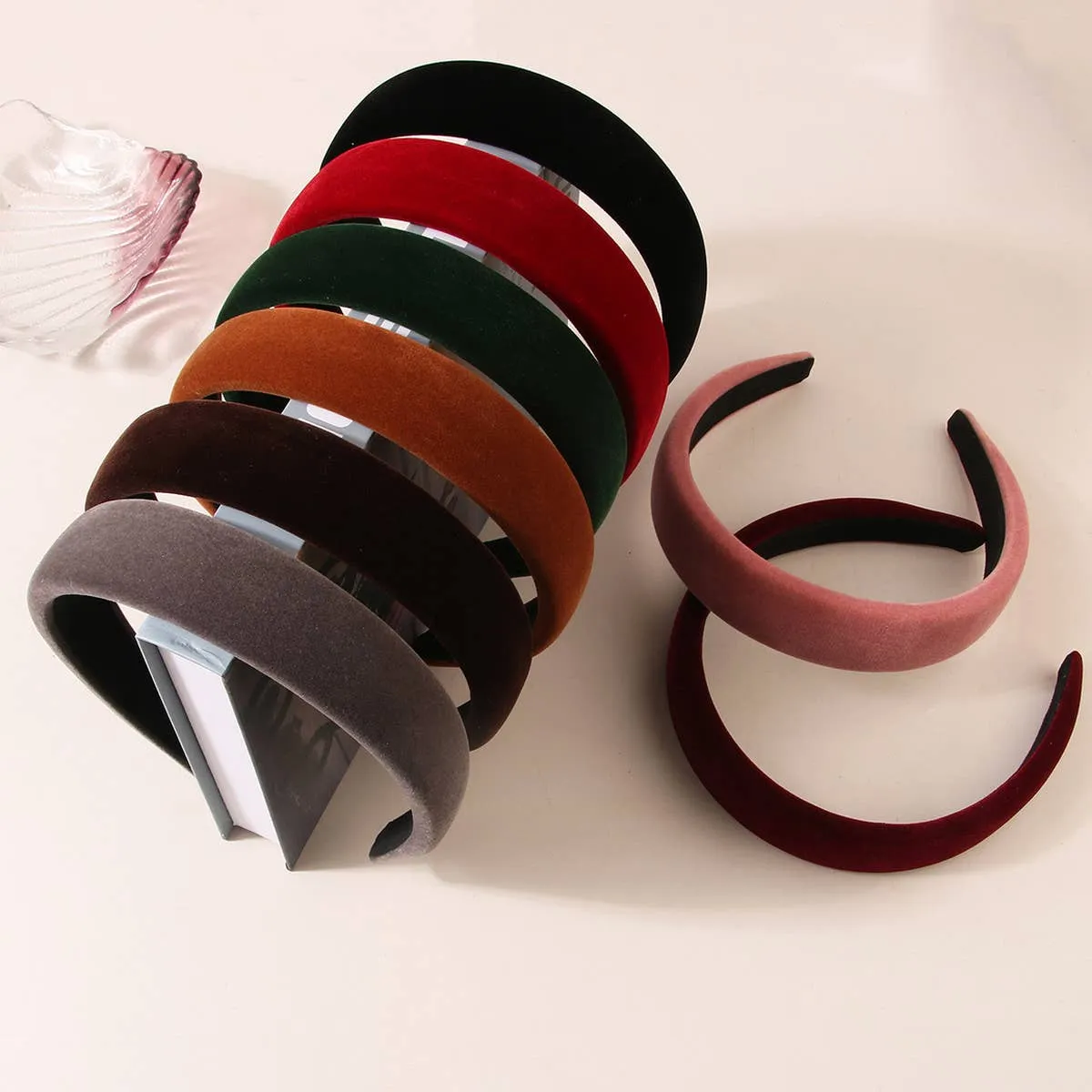 Retro Solid Headband - Wine